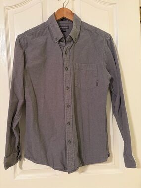 Eddie Bauer Gray Long-Sleeve Button-Down Shirt